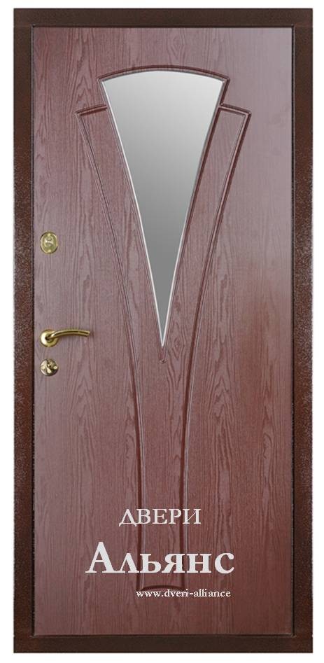Дверь металлическая со стеклопакетом -  УЛ 56