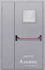 Дверь противопожарная с остеклением и антипаникой -  ДПМ 31: 30 500 руб.