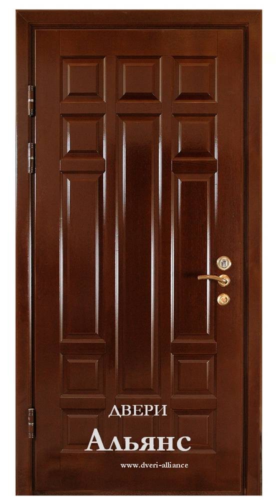 Дверь металлическая входная  МДФ в частный дом -  ДМ 1