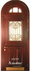Одностворчатая арочная железная дверь в дом -  ДА 13: 93 000 руб.