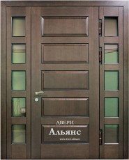 Широкая металлическая входная дверь со стеклом -  СТ 53: 88 800 руб.
