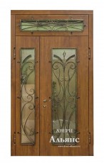 Входная дверь со стеклопакетом и ковкой на заказ -  ДКС 99: 114 000 руб.