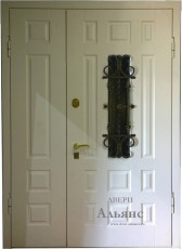 Входная двухстворчатая дверь со стеклопакетом и ковкой -  ДМ 179: 62 800 руб.