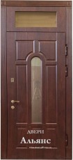 Металлическая дверь со вставкой в коттедж -  СТ 62: 53 500 руб.