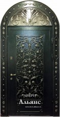 Дверь с коваными элементами с аркой -  К 52: 113 000 руб.