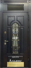 Дверь входная с верхней вставкой в загородный дом -  ДКС 109: 78 500 руб.