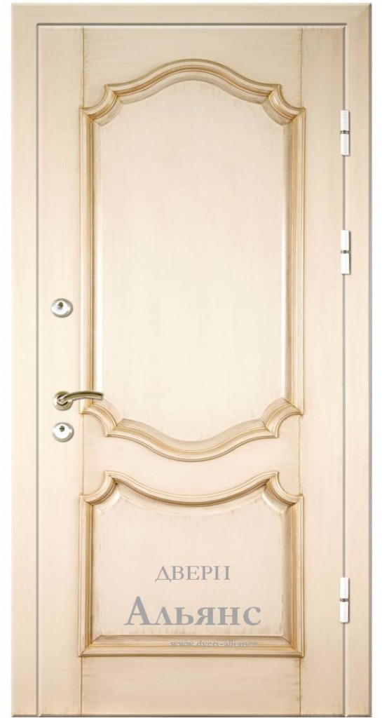 Стальная дверь с отделкой МДФ в коттедж -  ДМ 44